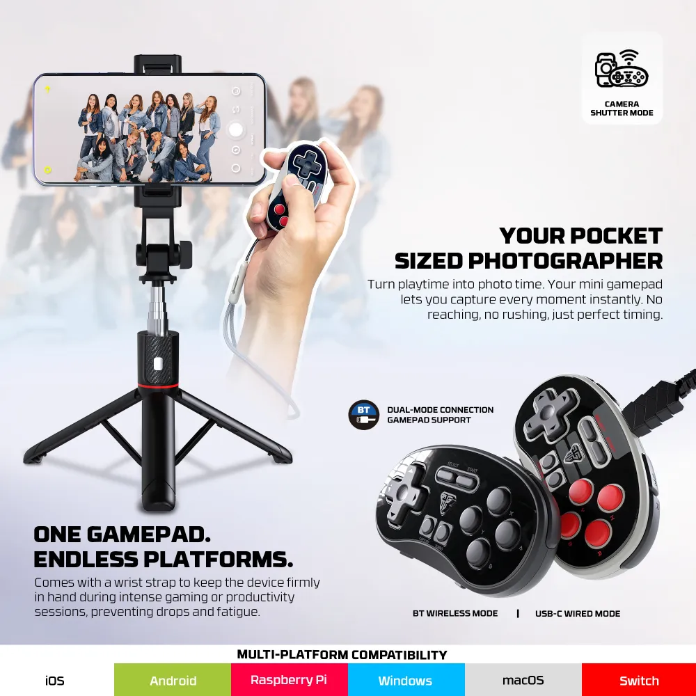 Joypad Wireless Fantech WGP17 Eos mini sivi