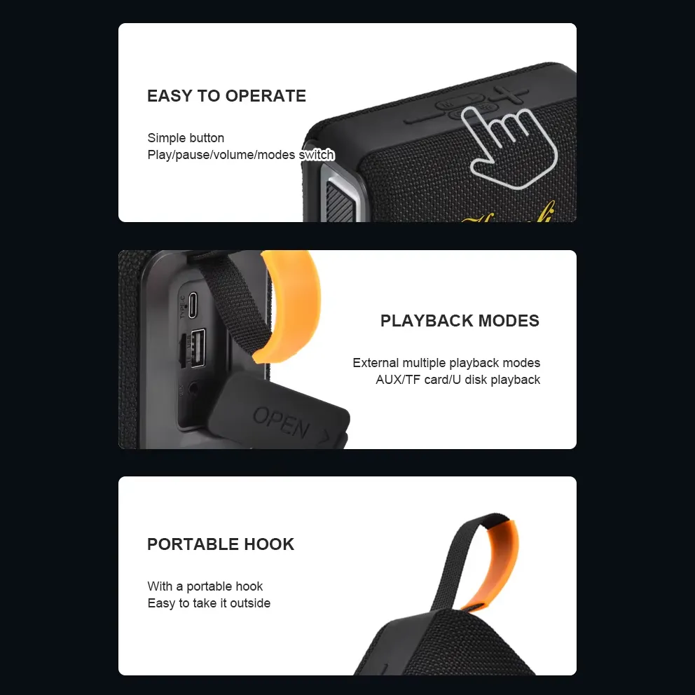 Bluetooth zvucnik Kisonli T11 5W sivi