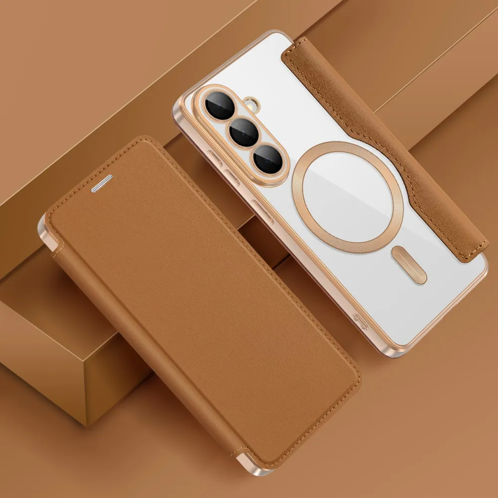 Maska Magsafe Lux Bi Fold za Samsung S941B Galaxy S26 braon