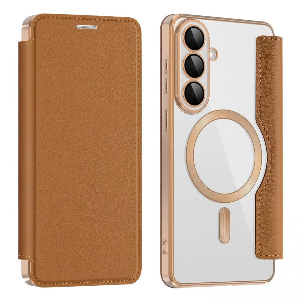 Maska Magsafe Lux Bi Fold za Samsung S946B Galaxy S26 Plus braon