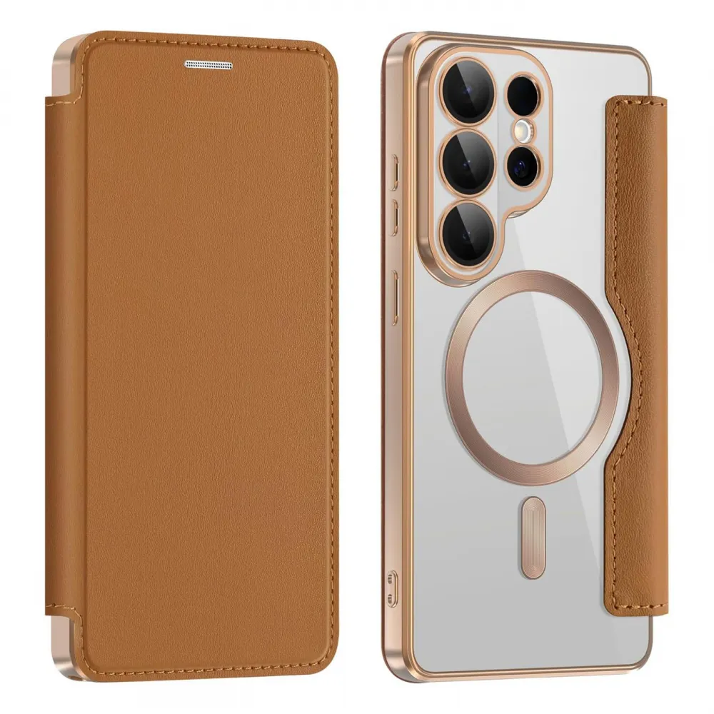 Maska Magsafe Lux Bi Fold za Samsung S948B Galaxy S26 Ultra braon
