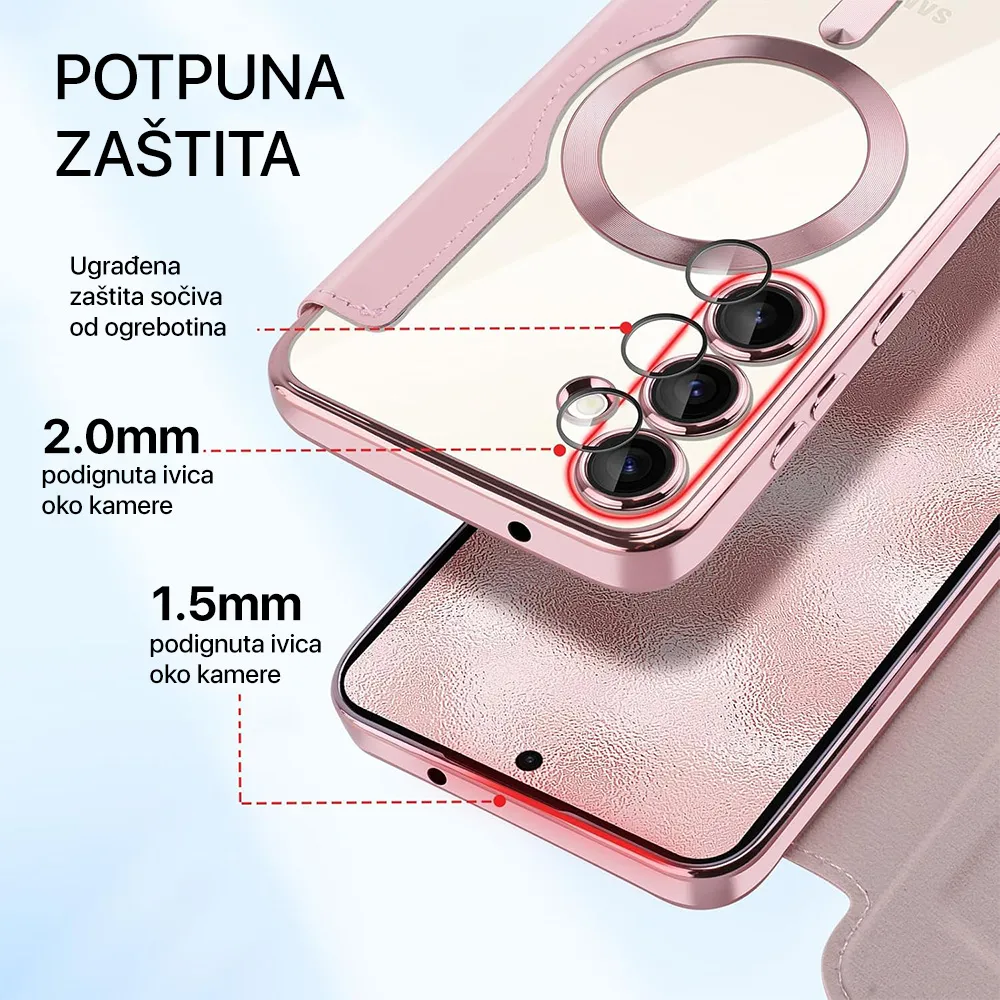 Maska Magsafe Lux Bi Fold za Samsung S948B Galaxy S26 Ultra braon