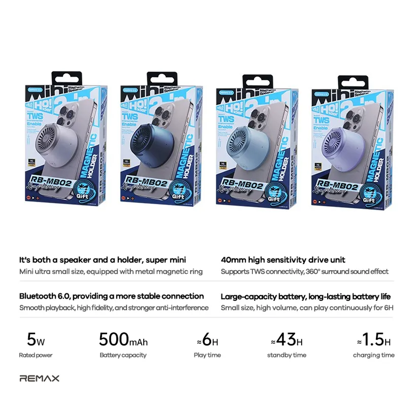 Bluetooth zvucnik REMAX RB-MB02 5W tamno plavi