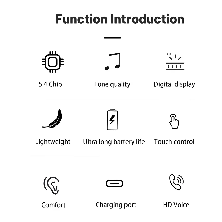 Bluetooth slusalice EL SK37 crne HQ