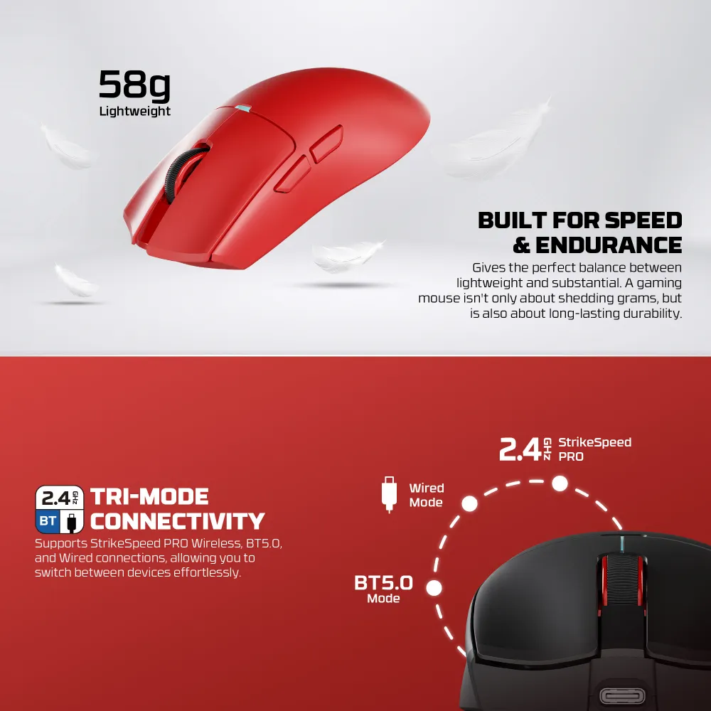Mis Wireless Gaming Fantech WG13P Tanto Pro P crveni