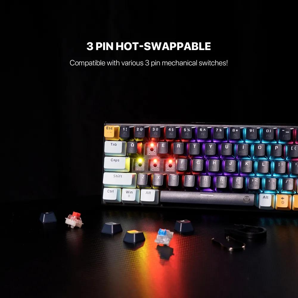 Tastatura Mehanicka Gaming Fantech MK874V2 RGB Atom 63 Mizu SkyBlue (rosie switch)