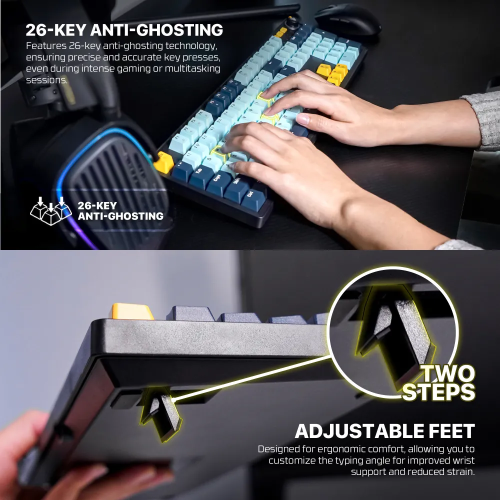 Tastatura Mehanicka Gaming Fantech MK893S RGB Atom 107S MIZU Blue (Taro switch)