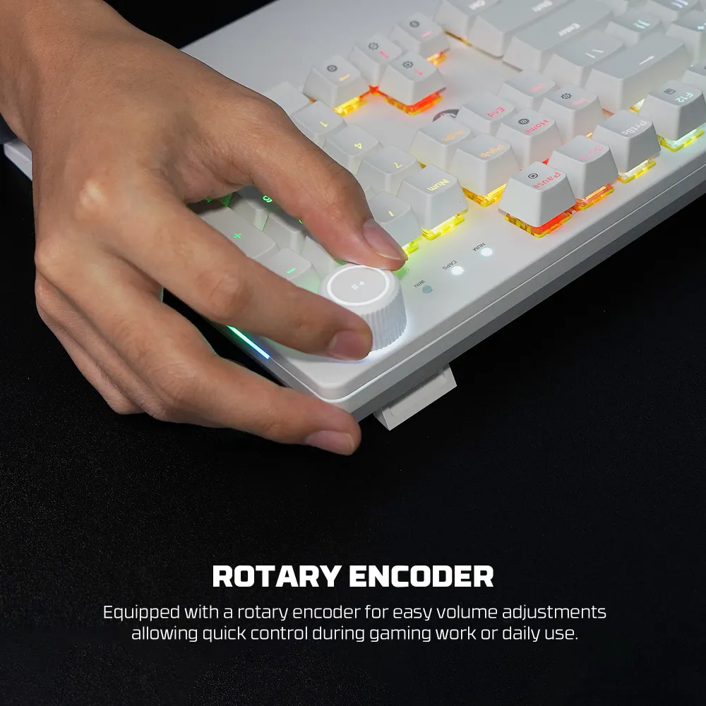 Tastatura Mehanicka Gaming Fantech MK894 RGB Maxpower II bela (yellow zest switch)