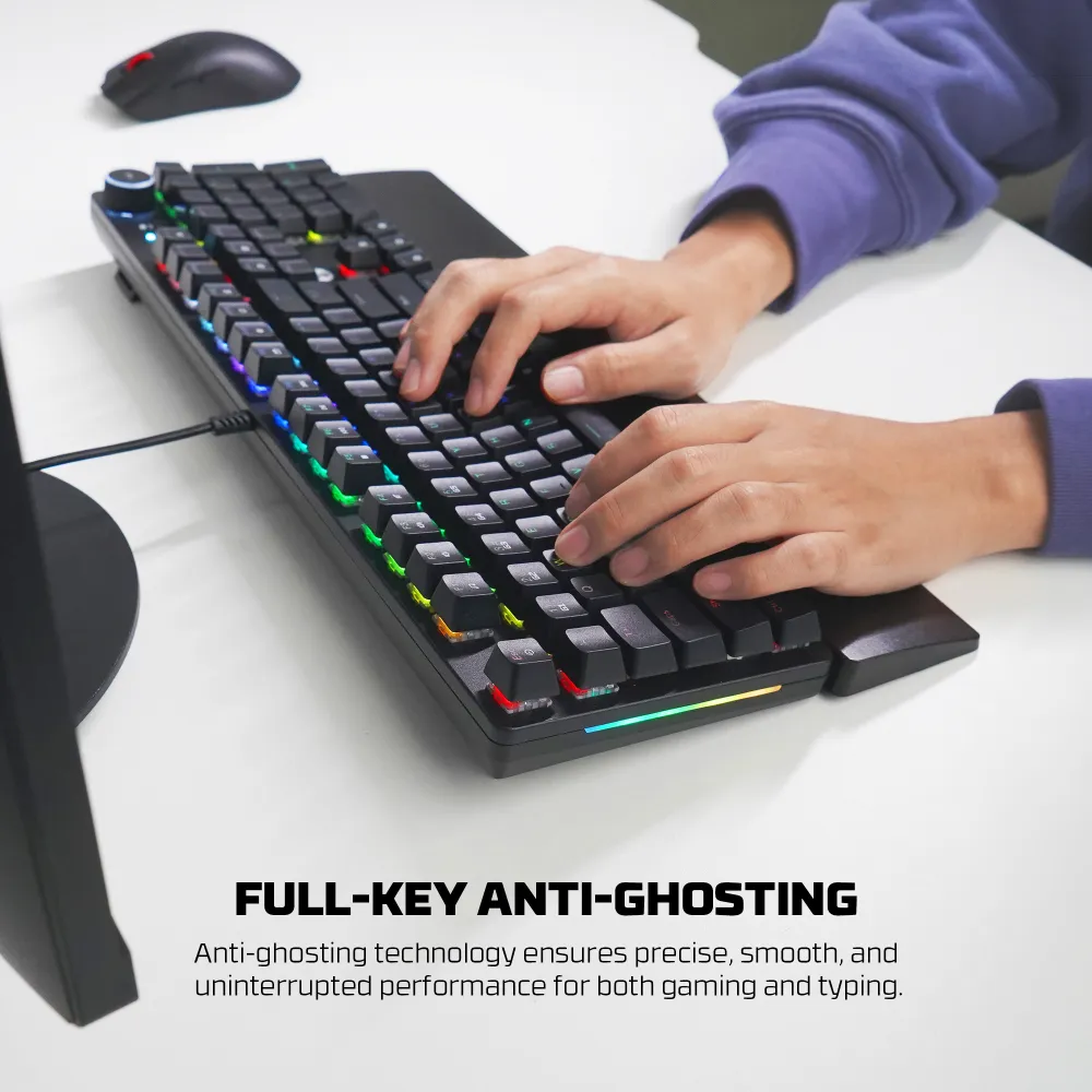 Tastatura Mehanicka Gaming Fantech MK894 RGB Maxpower II bela (speed grey switch)