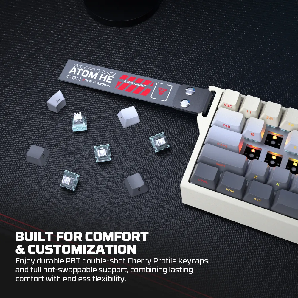 Tastatura Wired Magnetic Gaming Fantech MK922 Atom HE68 Pro Retro bez (emerald switch)