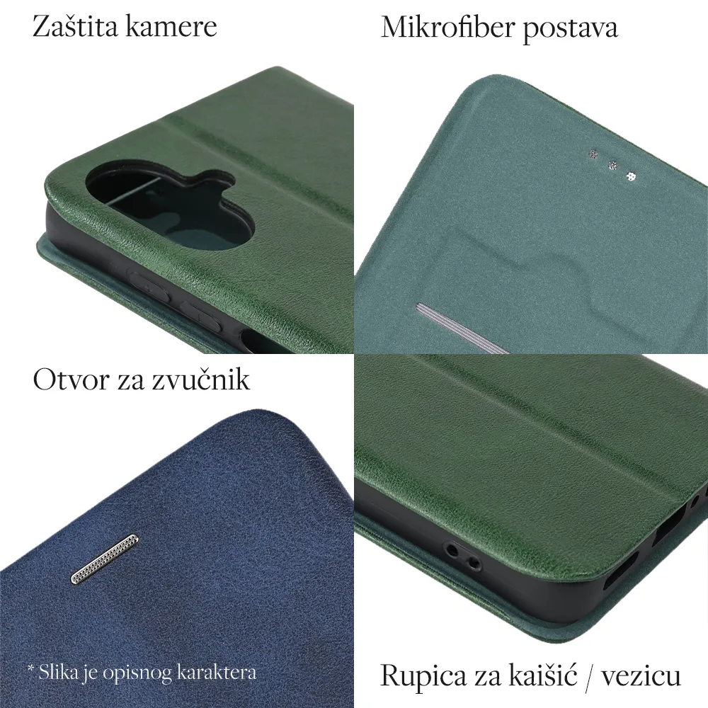 Maska Teracell Elegant Flip za Honor Magic 8 Lite tamno plava