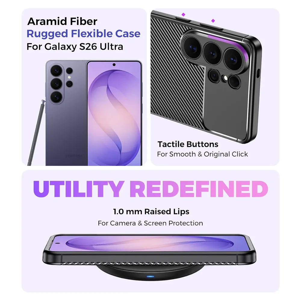Maska Defender Carbon za Samsung S948B Galaxy S26 Ultra crna