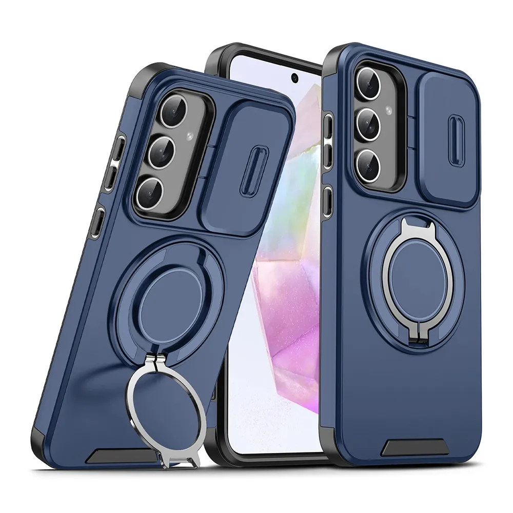 Maska CamShield Ring stand za Samsung A376B Galaxy A37 5G plava