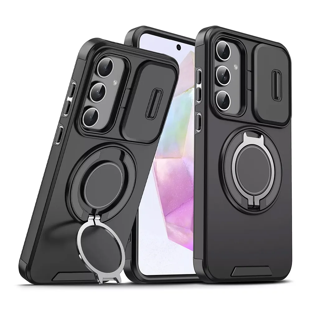 Maska CamShield Ring stand za Samsung A576B Galaxy A57 5G crna