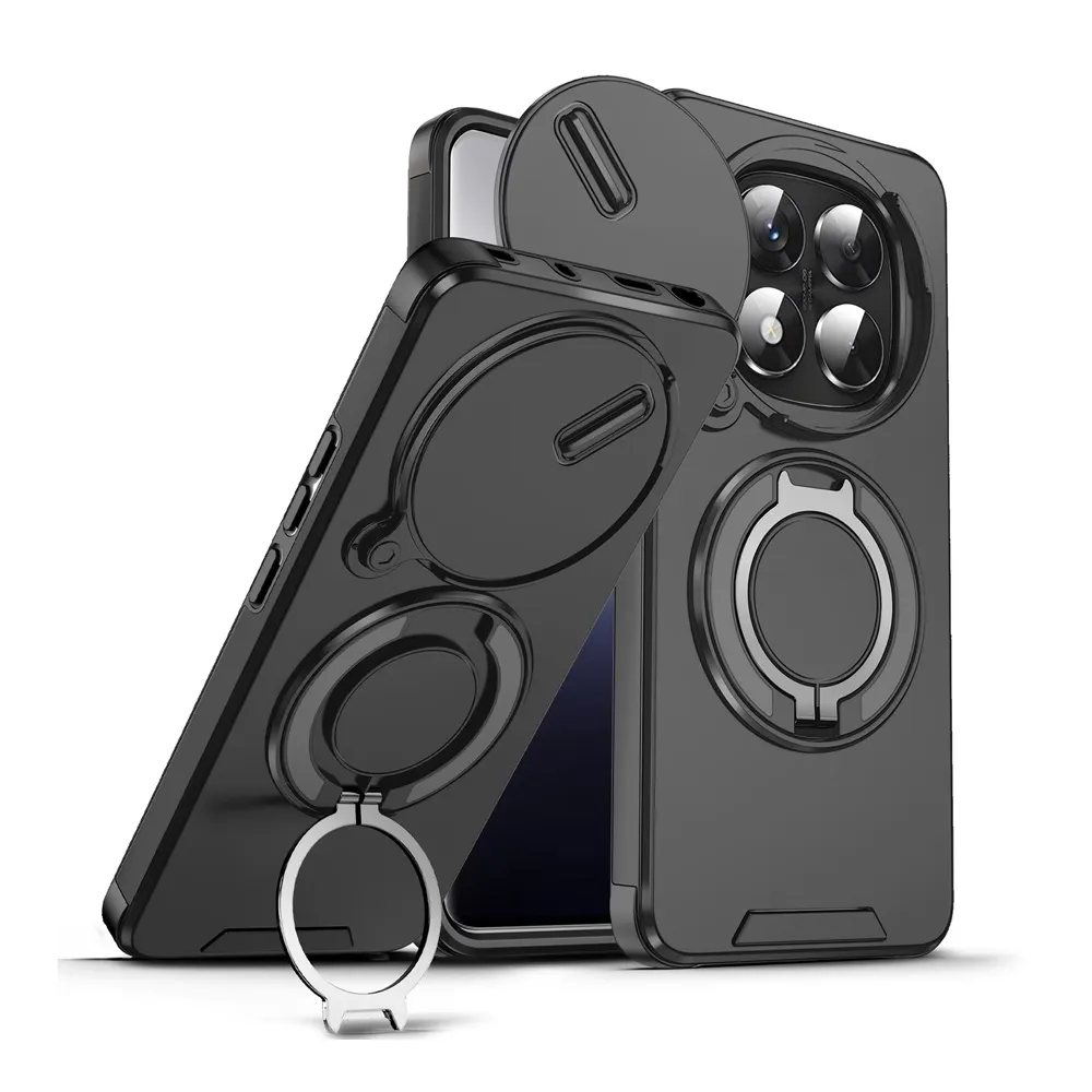 Maska CamShield Ring stand za Xiaomi Redmi Note 15 Pro Plus 5G (EU) crna