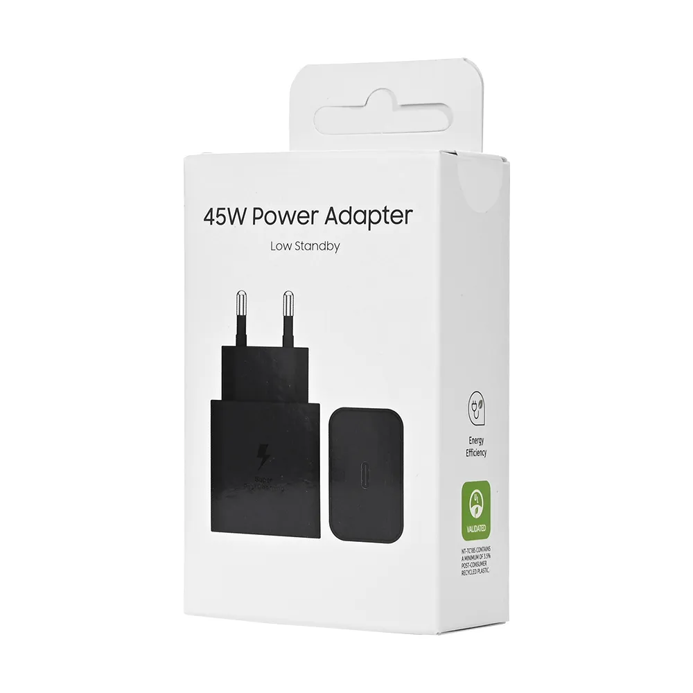 Kucni punjac PD Fast charger 45W redizajn za Samsung CE crni
