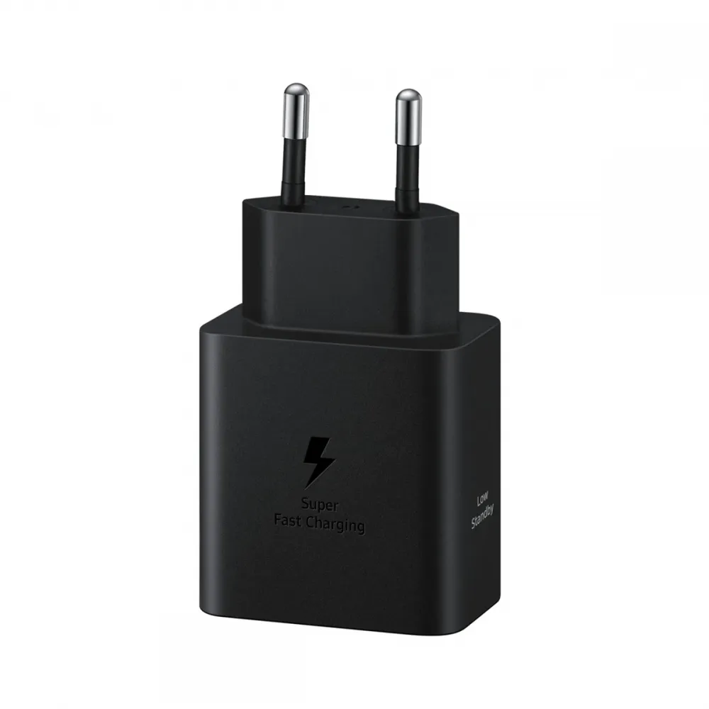 Kucni punjac PD Fast charger 45W redizajn za Samsung sa PD Type C kablom CE crni