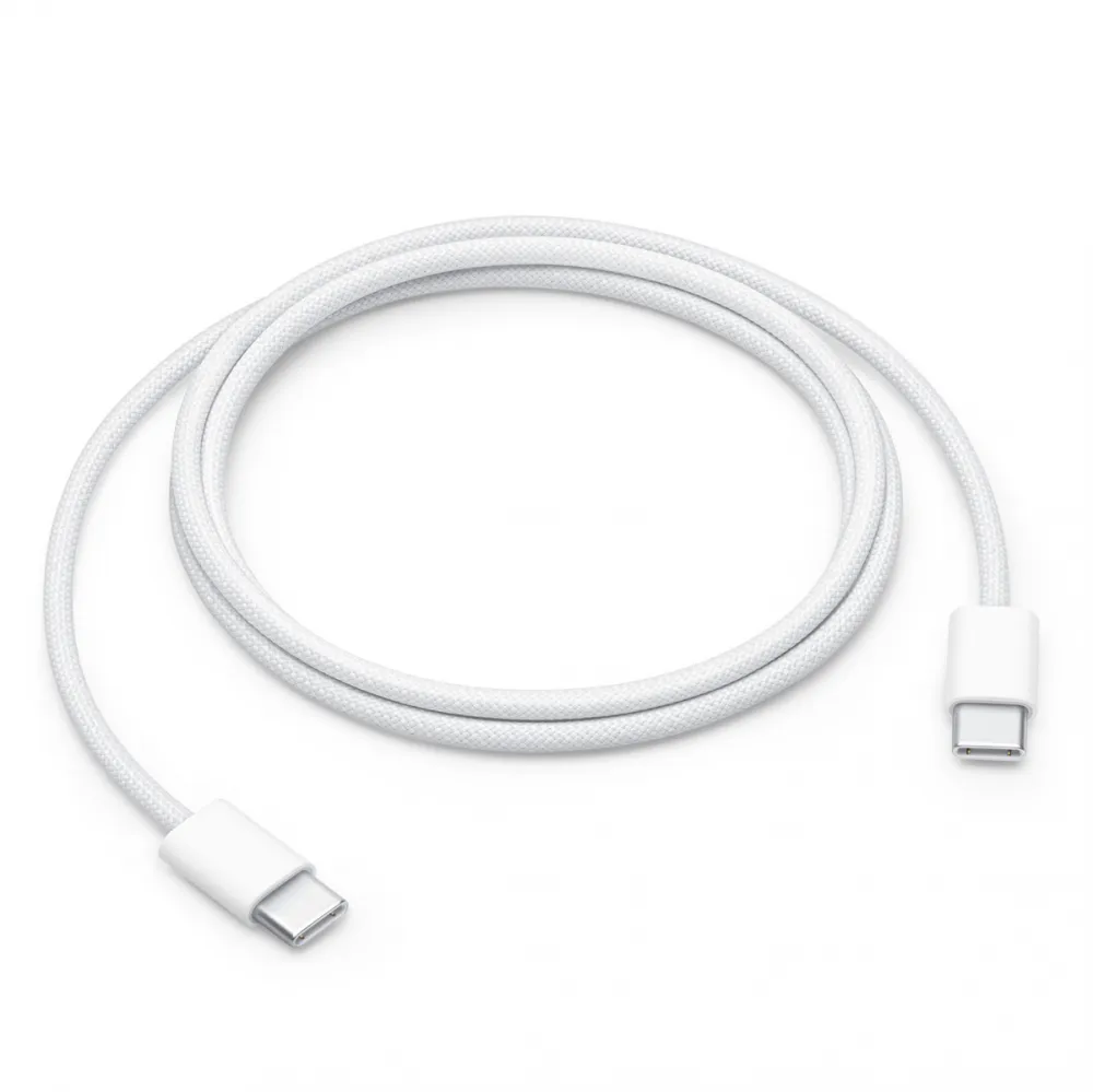 Data kabl L za iPhone 15-17 60W Type C na Type C beli 1m