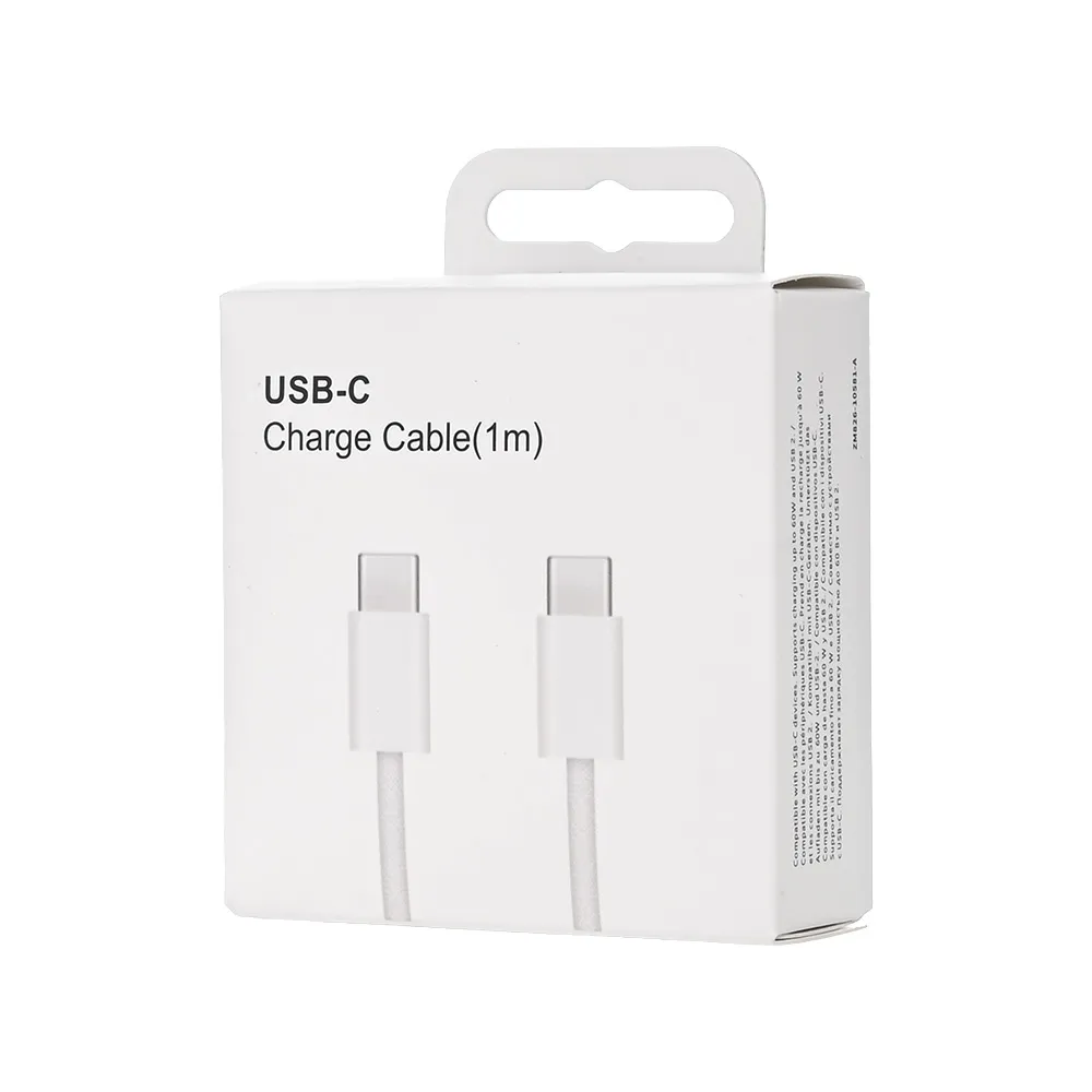 Data kabl L za iPhone 15-17 60W Type C na Type C beli 1m