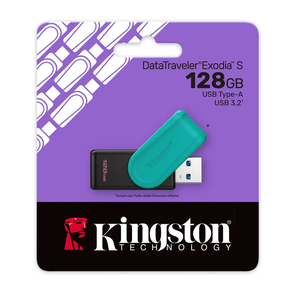 Kingston Data Traveler DTXS USB flash memorija 128GB 3.2 crno-zelena
