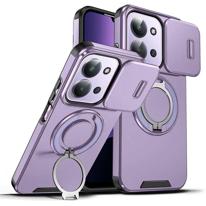 Maska CamShield Ring stand za Xiaomi Redmi 15C 4G EU 173mm ljubicasta