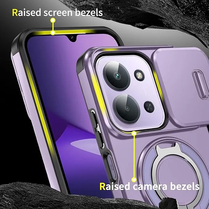 Maska CamShield Ring stand za Xiaomi Redmi 15C 4G EU 173mm ljubicasta