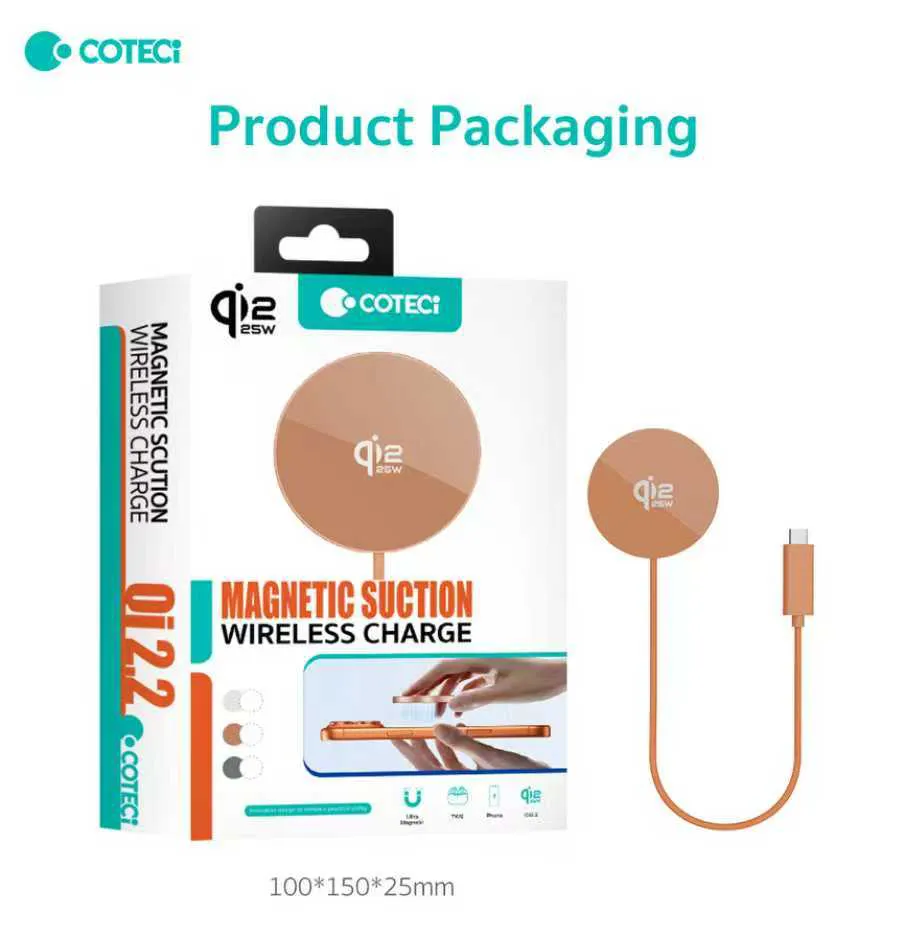 Wireless punjac magnetic Coteci iH-150 Qi2.2 25W crni