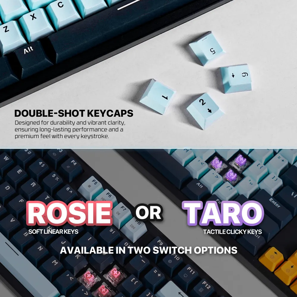Tastatura Mehanicka Gaming Fantech MK875V2 RGB Atom 81 Mizu Navy (Taro switch)