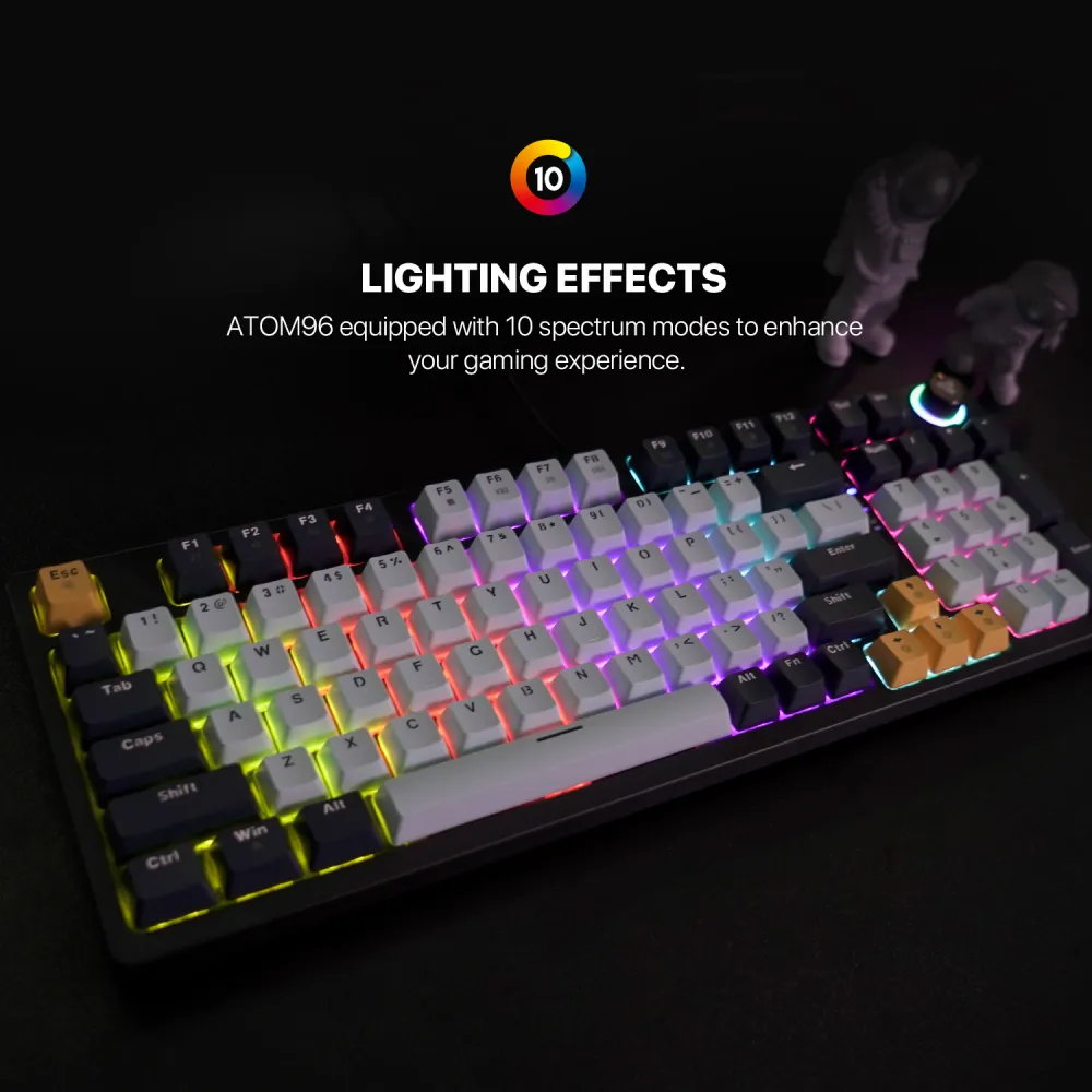 Tastatura Mehanicka Gaming Fantech MK890 RGB Atom MK96 SkyBlue (Rosie switch)