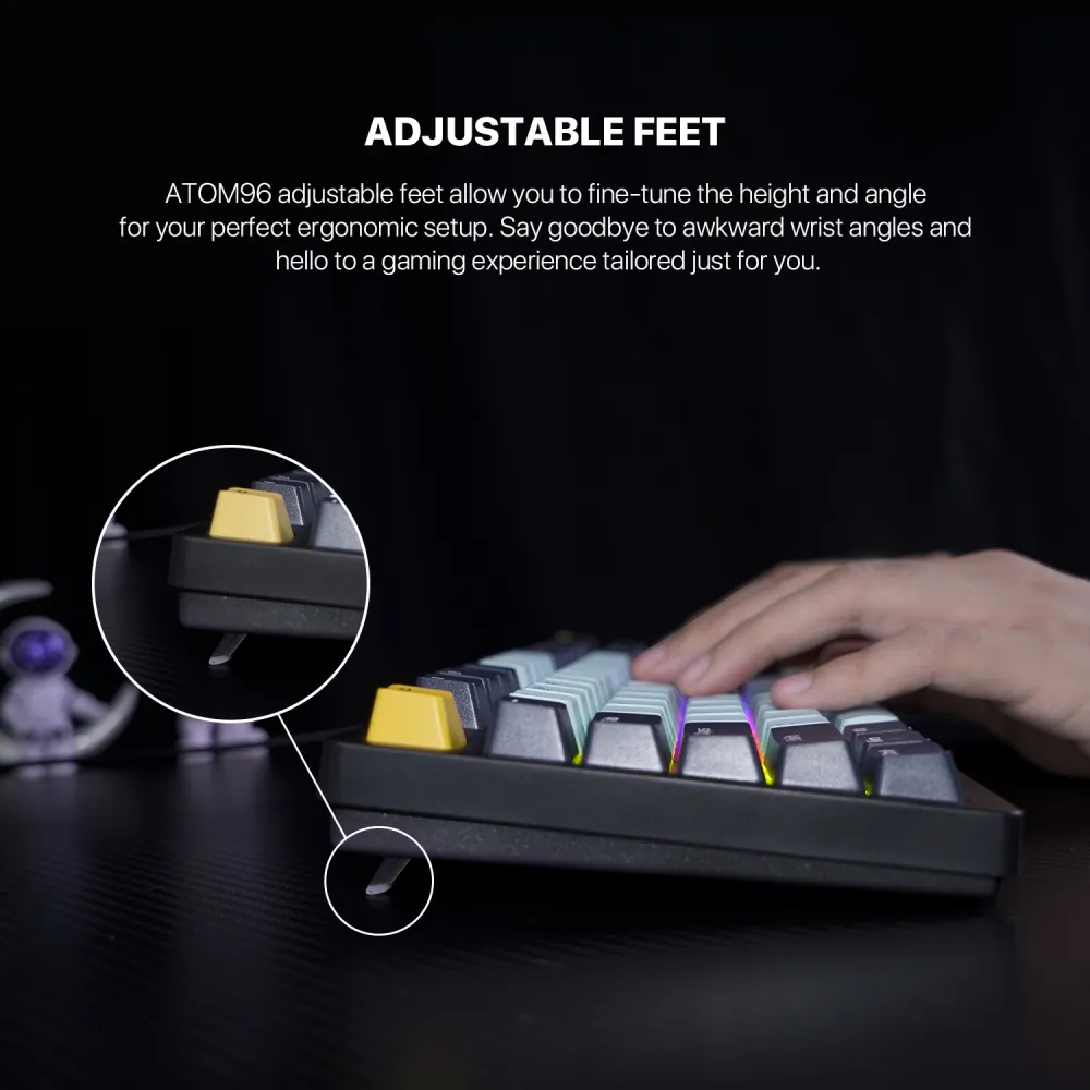 Tastatura Mehanicka Gaming Fantech MK890 RGB Atom MK96 SkyBlue (Rosie switch)