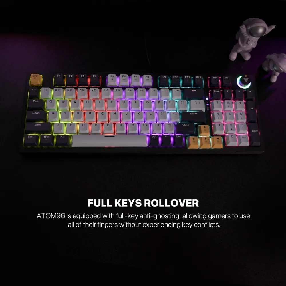 Tastatura Mehanicka Gaming Fantech MK890 RGB Atom MK96 SkyBlue (Rosie switch)