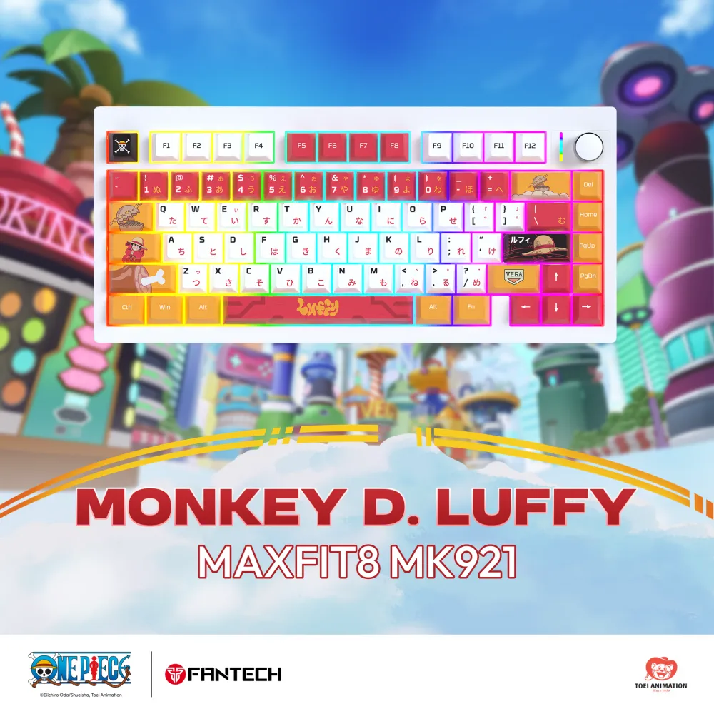 Tastatura Mehanicka Gaming Fantech MK921 Maxfit 8 Wireless ONE PIECE - LUFFY (brown switch)
