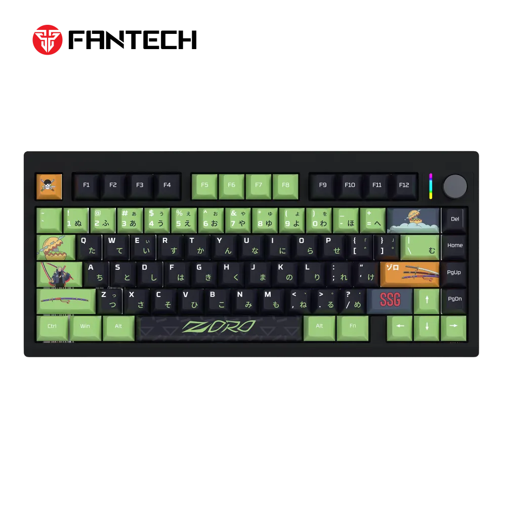 Tastatura Mehanicka Gaming Fantech MK921 Maxfit 8 Wireless ONE PIECE - ZORO (brown switch)
