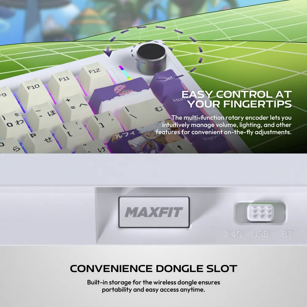 Tastatura Mehanicka Gaming Fantech MK921 Maxfit 8 Wireless ONE PIECE - GEAR5 (white switch)
