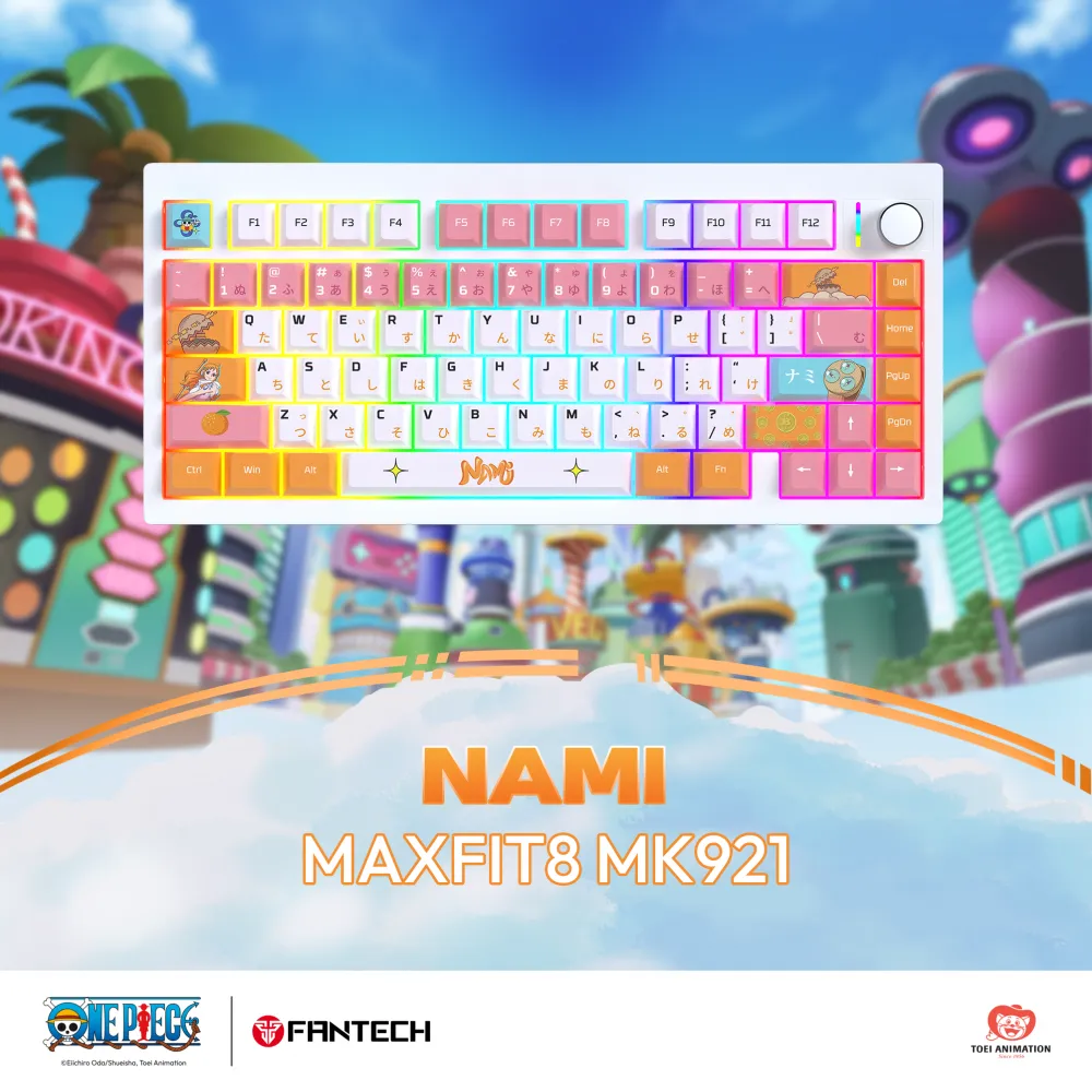 Tastatura Mehanicka Gaming Fantech MK921 Maxfit 8 Wireless ONE PIECE - NAMI (white switch)