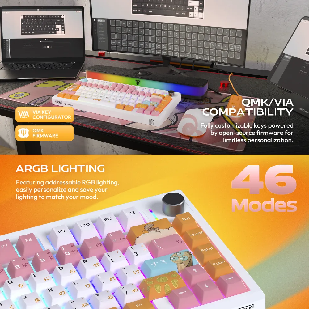 Tastatura Mehanicka Gaming Fantech MK921 Maxfit 8 Wireless ONE PIECE - NAMI (brown switch)