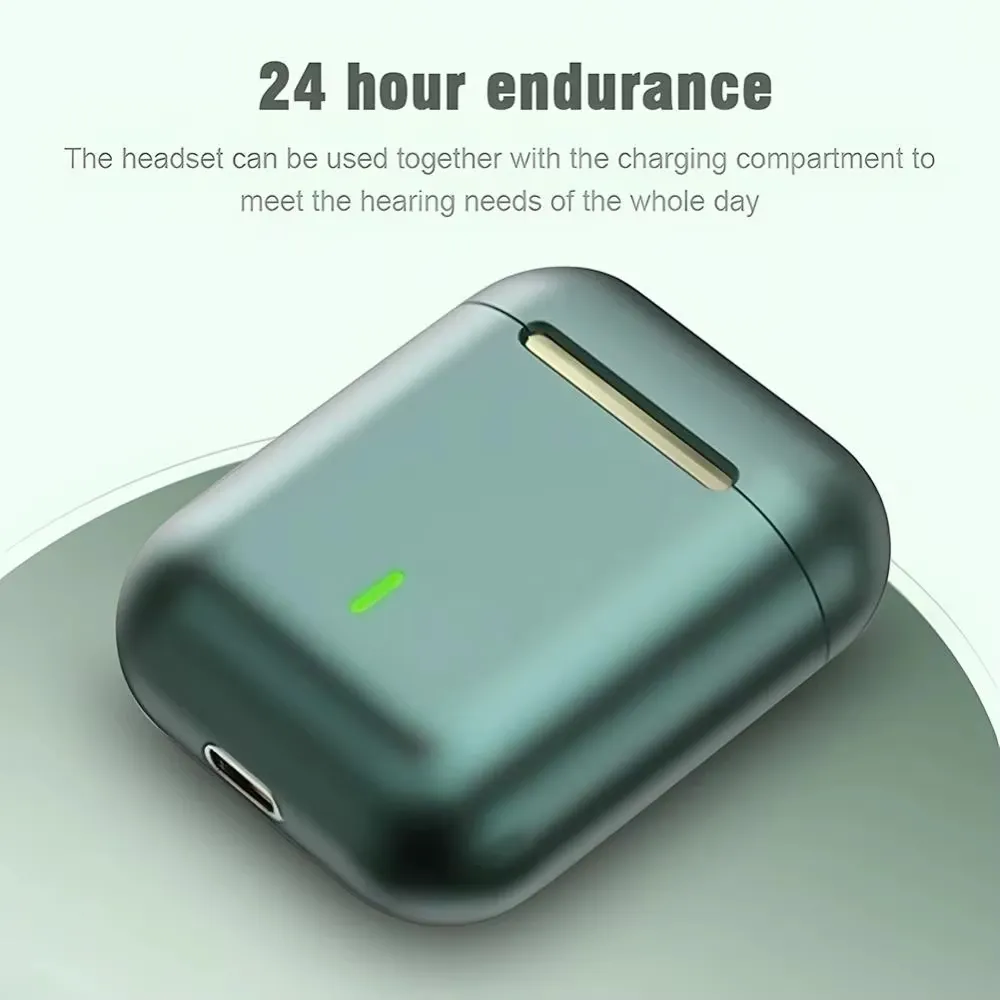 Bluetooth slusalice Airpods Earbuds J18 metalik zelene