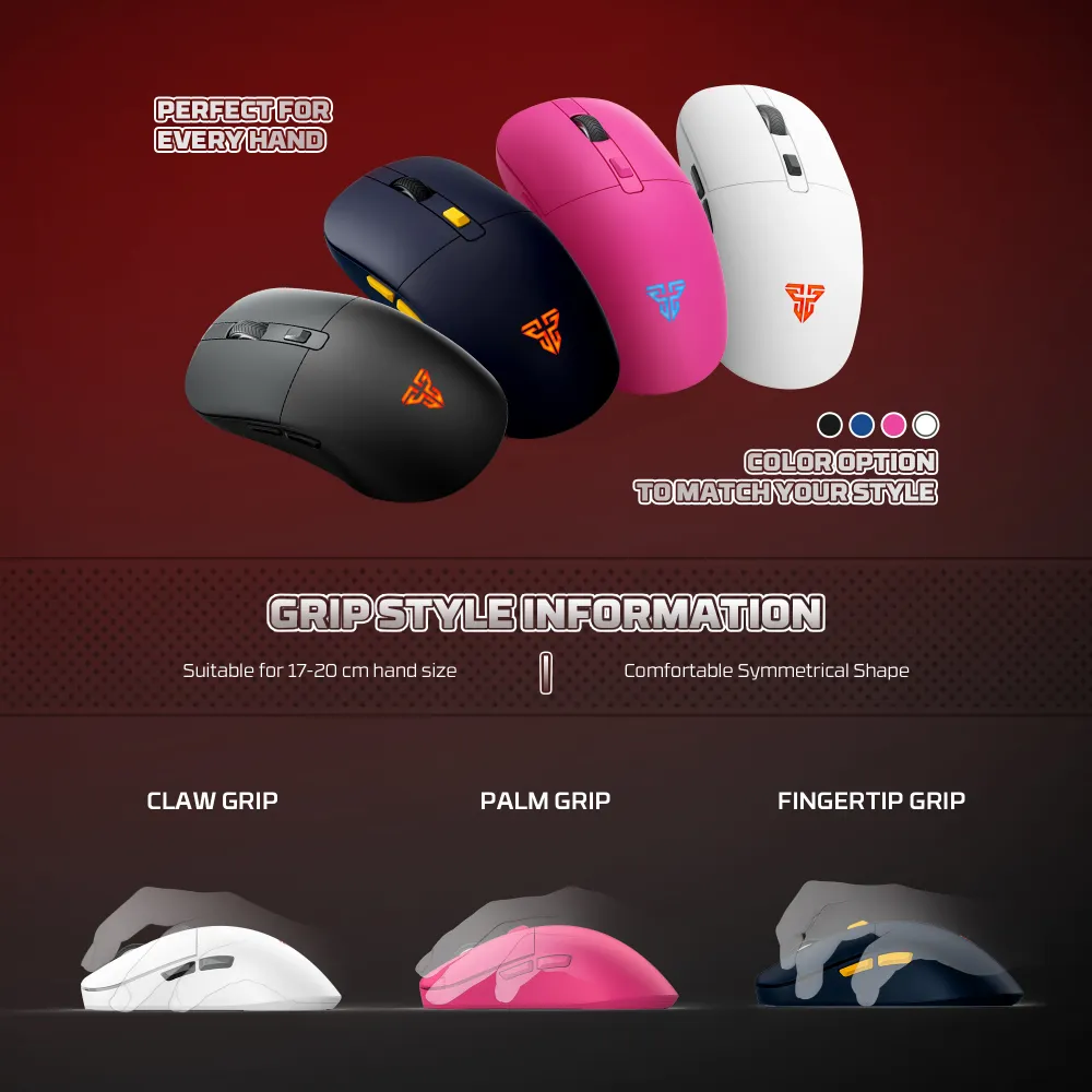 Mis Wireless Gaming Fantech WG9RD Kanata pink
