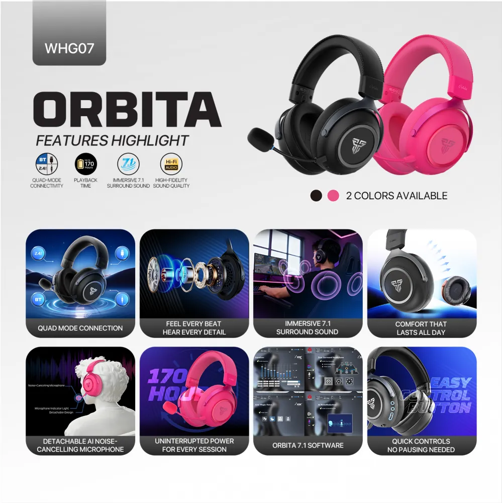 Bluetooth slusalice Fantech WHG07 Orbita crne
