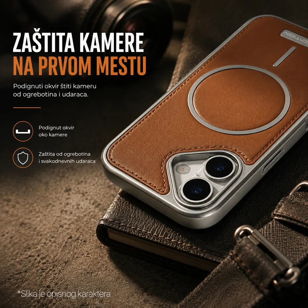 Maska Magsafe Urban Leather za Samsung S941B Galaxy S26 narandzasta