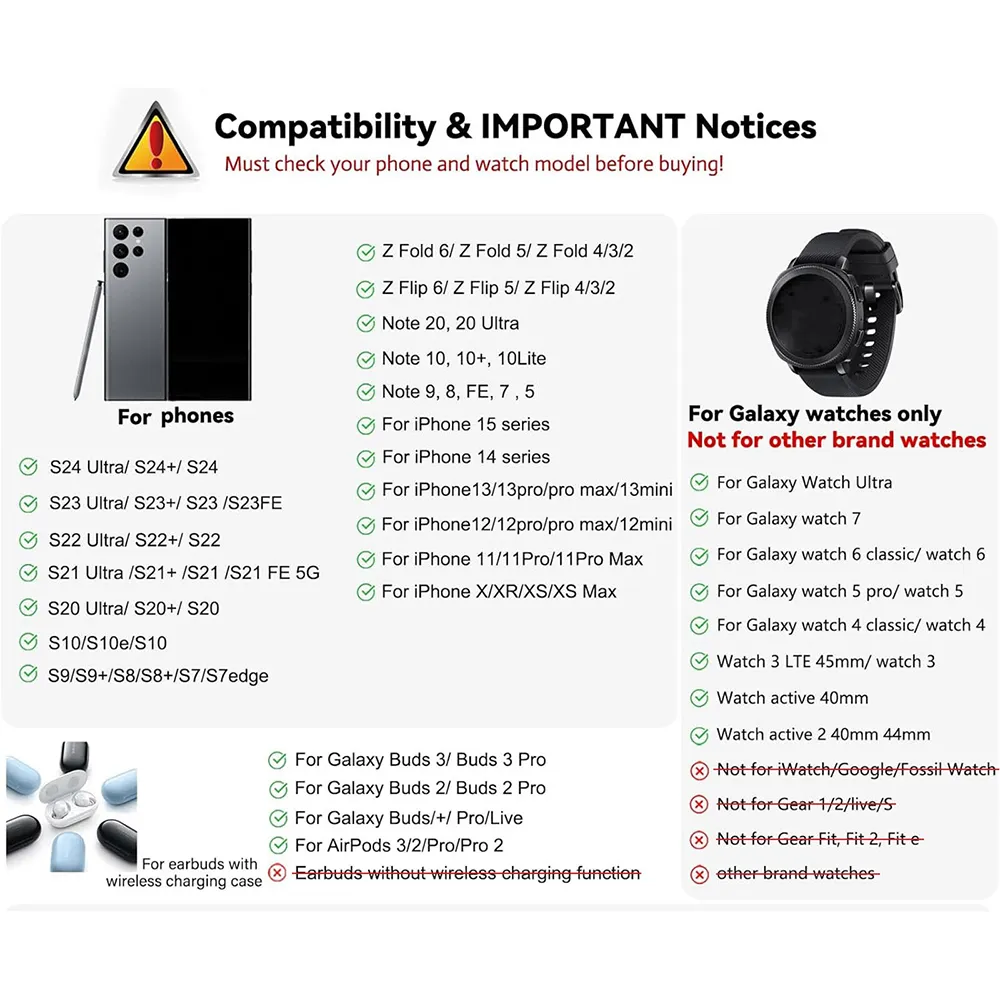 Desktop drzac za mobilni telefon Q10B-X 3u1 (wireless punjac za mobilni telefon, slusalice i Samsung smart watch)