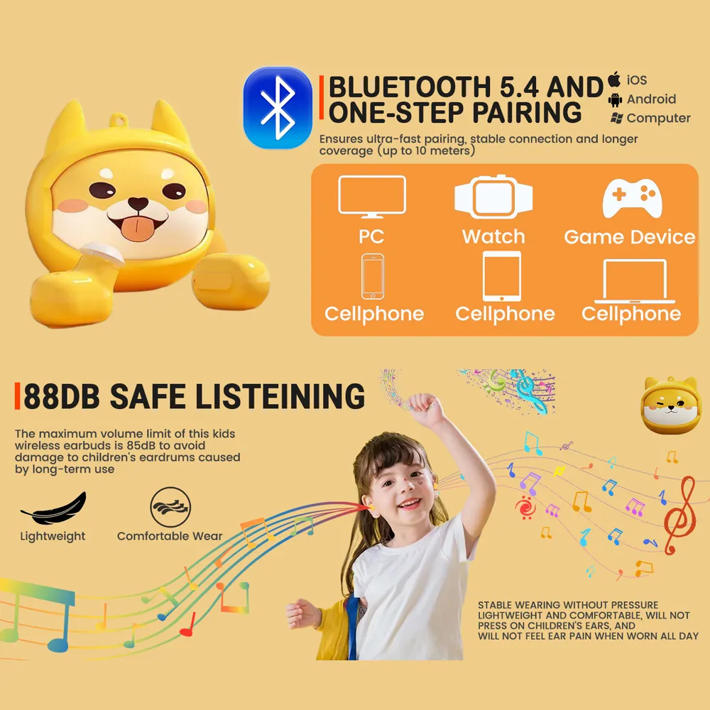 Bluetooth slusalice Cat zute