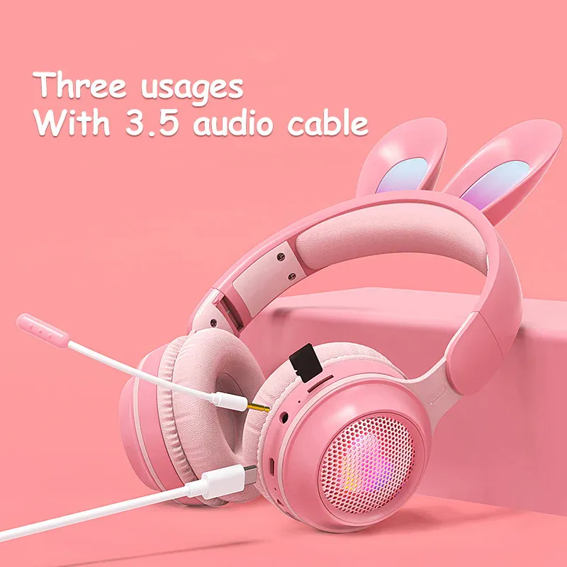 Bluetooth slusalice Bunny bele