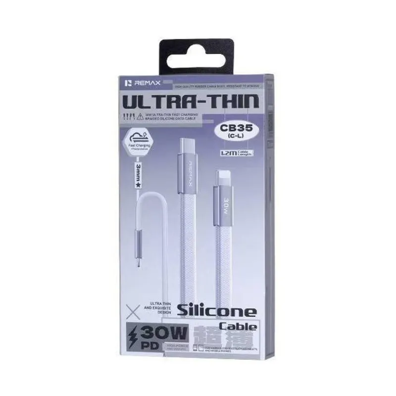 Data kabl REMAX Ultimate Series CB35 30W Ultra-Thin Fast Charging Type C na Lightning 1.2m beli