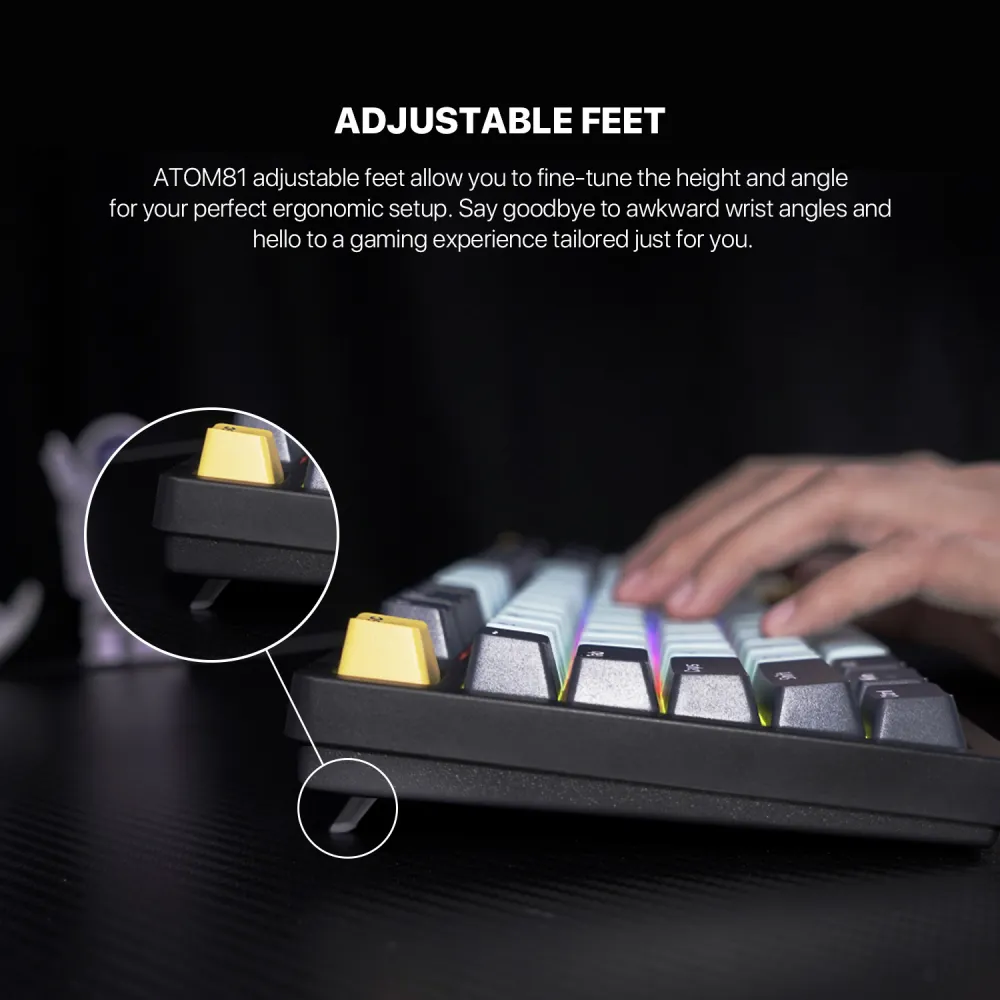 Tastatura Mehanicka Gaming Fantech MK875 RGB Atom 81 SkyBlue (taro switch)