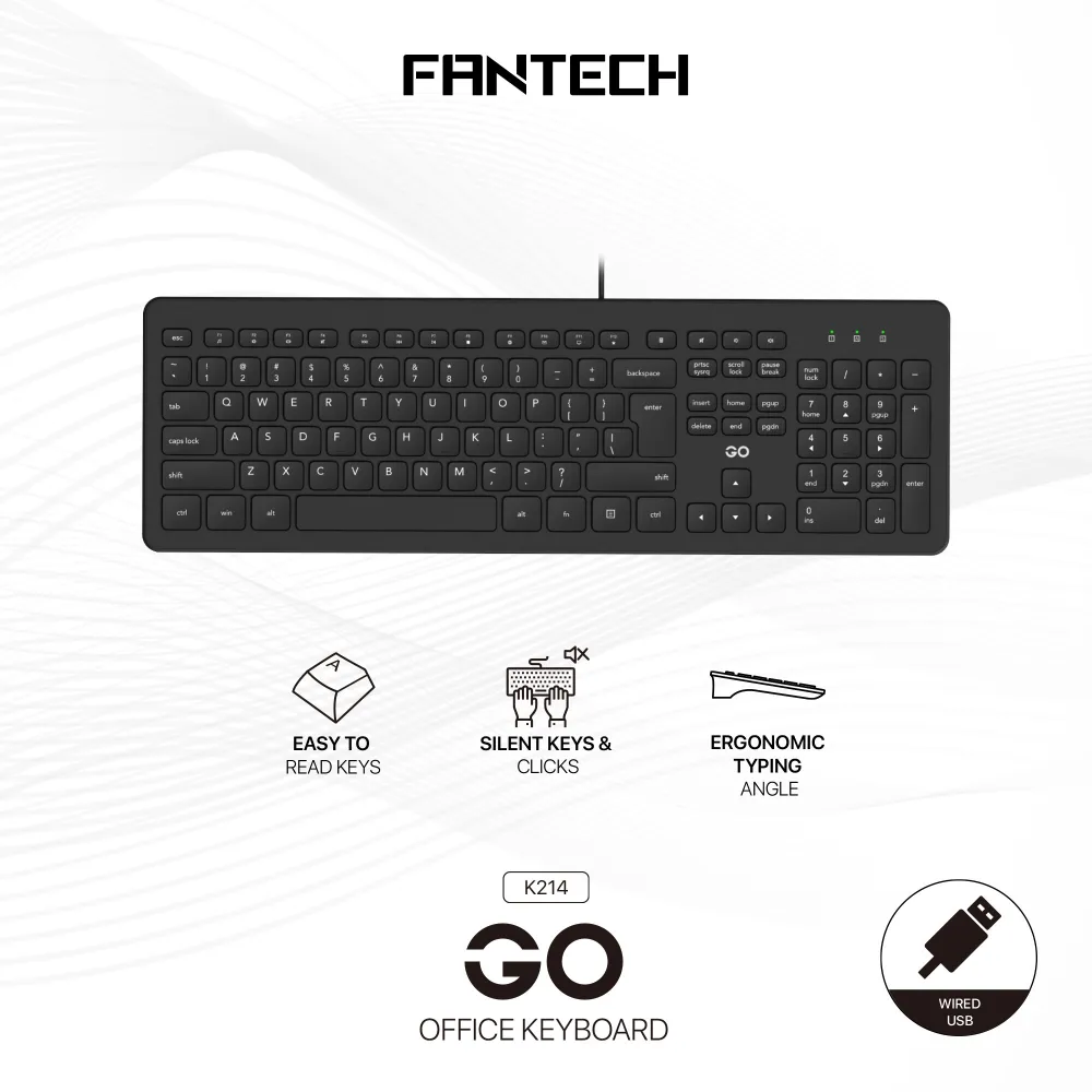 Tastatura Wired Fantech K214 GO balck