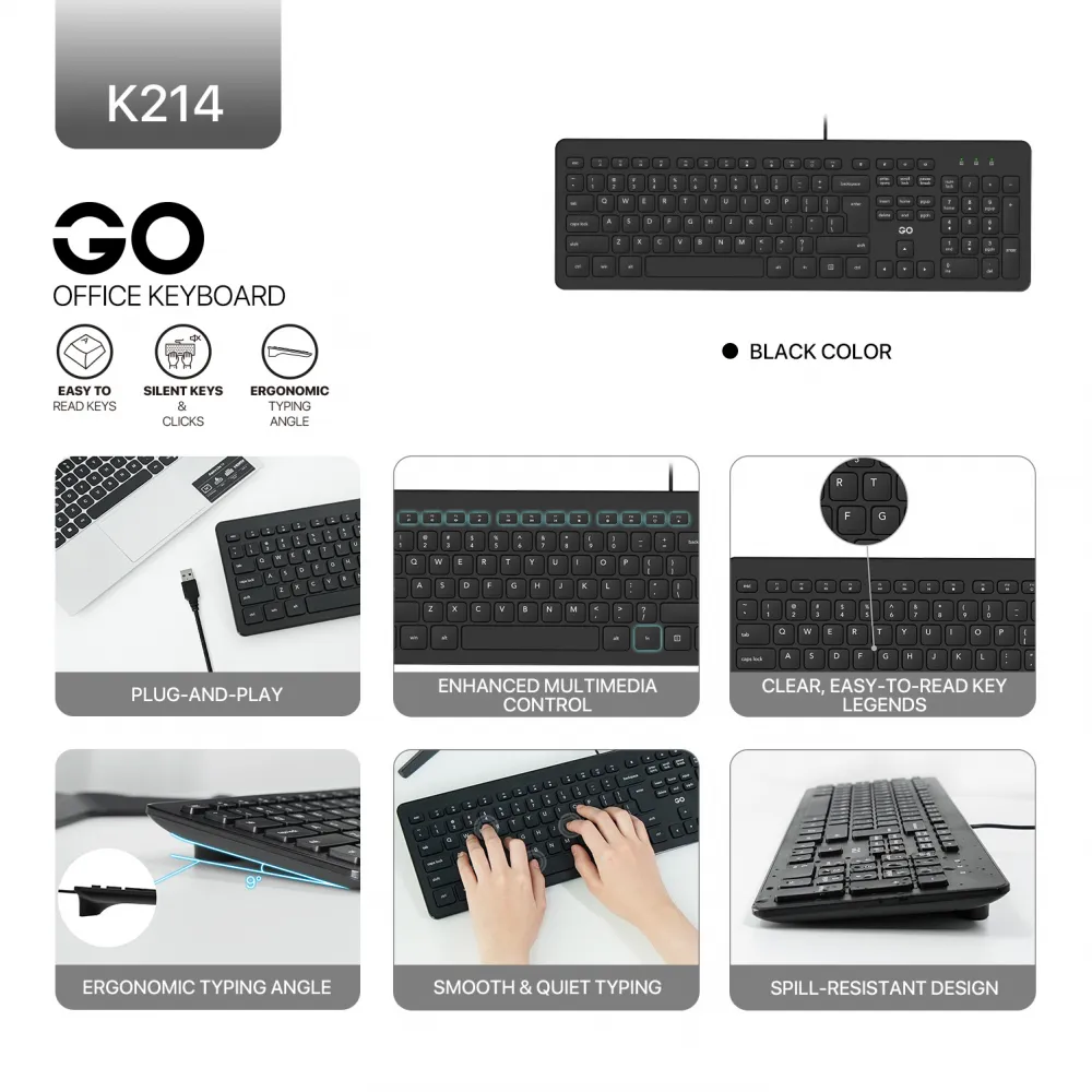 Tastatura Wired Fantech K214 GO balck