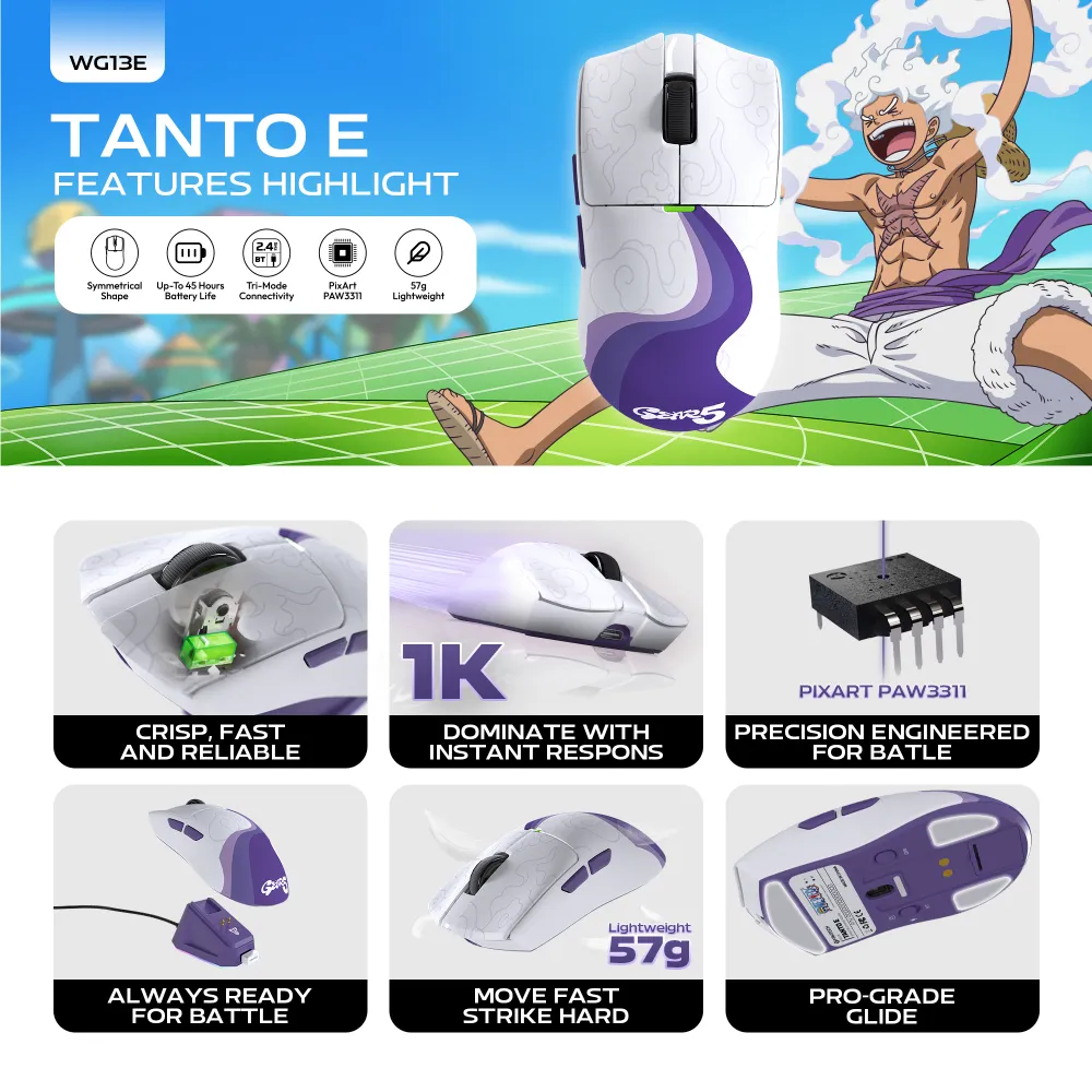 Mis Wireless Gaming Fantech WG13E Tanto E ONE PIECE - GEAR5