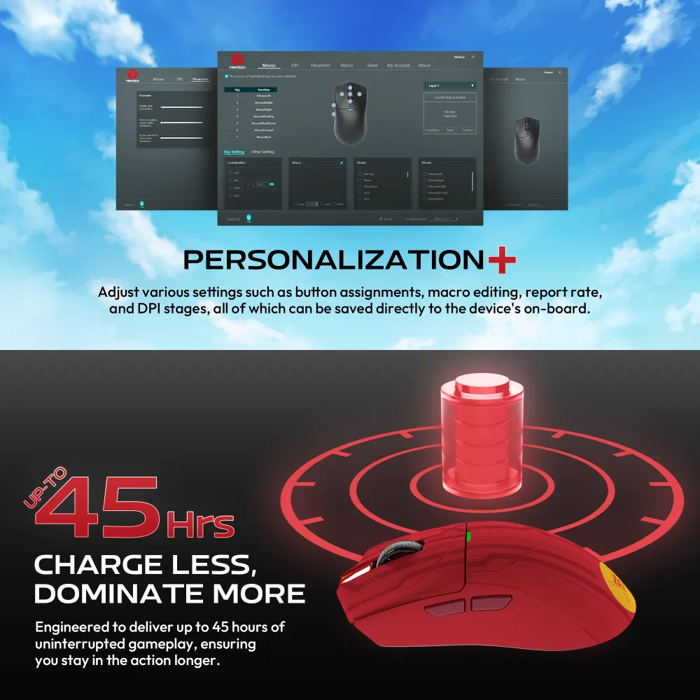 Mis Wireless Gaming Fantech WG13E Tanto E ONE PIECE - LUFFY