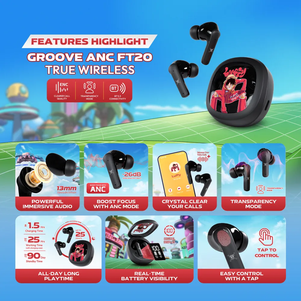 Slusalice Wireless Fantech  FT20 OP Groove ANC ONE PIECE - LUFFY
